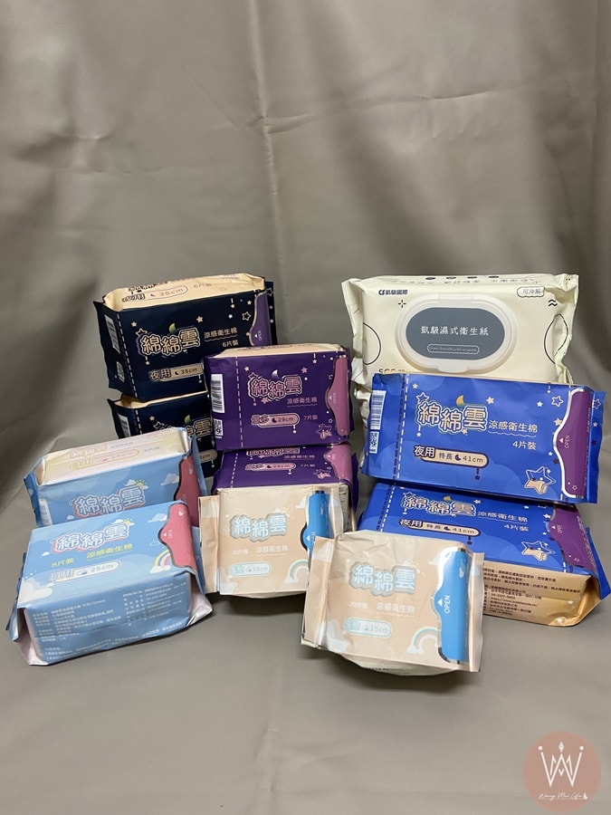 廁所必備組-綿綿雲涼感衛生棉+凱馺濕式衛生紙